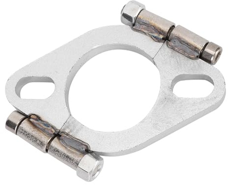 Vroomoto Reemplazo de Brida de Escape de Reparación Dividida Ovalada Plana de 2 Pulgadas para Accesorios, Kit de Reparación de Brida Ovalada Atornillada, 2 Orificios de Perno Ovalados