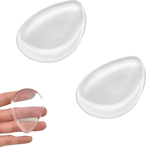2 Stück Silikon Make Up Schwamm, Transparenter Schminkschwamm, Silikonpuffs Schmink Schwamm, Tropfenförmiger Makeup Sponge, Waschbar Make Up Schwämmchen, für Kosmetischer Und Flüssiges Foundation