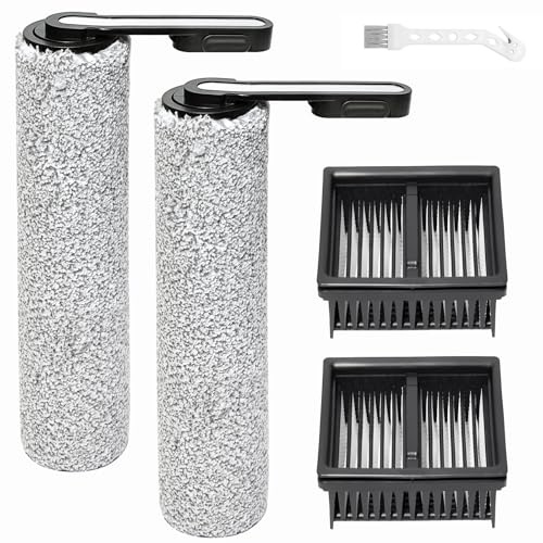 DianSung Brosse rotative de rechange pour Tineco ifloor Y2 aspirateur humide et sec Accessoires, 2 rouleaux de brosse, 2 filtres, 1 brosse de nettoyage