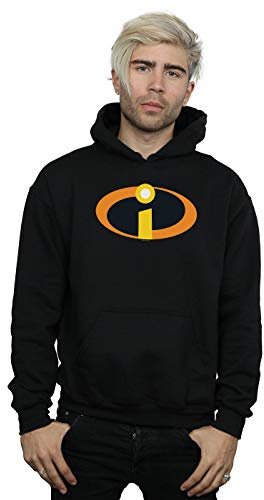 Disney Men's The Incredibles Costume Logo Hoodie Black Large