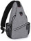 MOSISO Mini Sling Bag Sling Rucksack, Klein Brusttasche Crossbody Bag Wandern Daypack Reisen Outdoor Freizeit Sporttasche One Shoulder Tasche für Herren & Damen, Grau