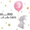 Little Deco Wandtattoo Kinderzimmer Mädchen Spruch Bis zum Mond Hase mit Luftballon Rosa Kinderbilder Deko Babyzimmer Wandaufkleber Wandsticker Aufkleber DL213-06