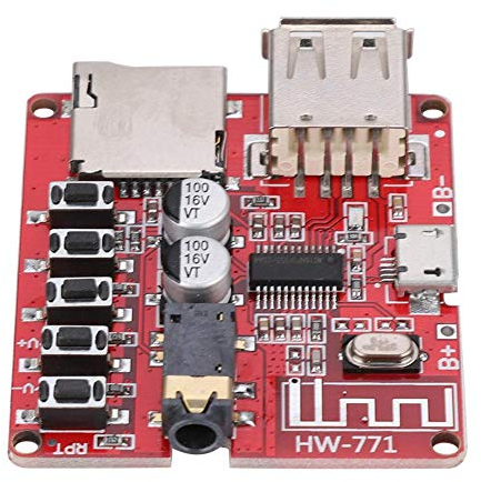 ASHATA Motherboard Power Amplifier Board,Power Amplifier Audio Receiver Module Car Motherboard Speaker Bluetooth MP3 Stereo Board,Car Power Amplifier Module AMP Board With Standard 3.5mm Interface