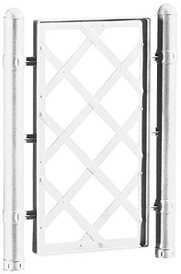 1 Spalliera per fioriera 50 BIANCA misura 42 x H 52 centimetri con 2 inserti diametro 3,8