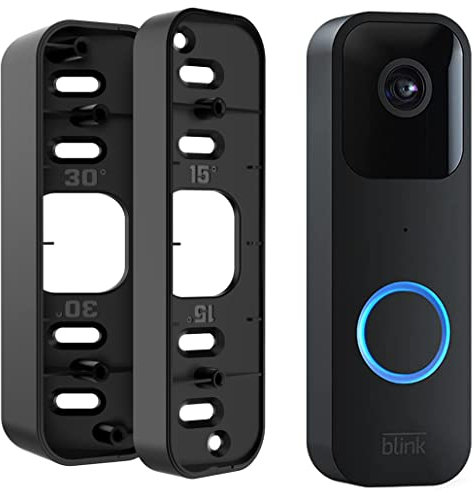 Gresur Blink Doorbell Mount, Adjustable (15 to 45 Degrees) Corner Mount, No-Drill Mounting Bracket for Blink Doorbell Camera, Wide Viewing Angle Mount, Black