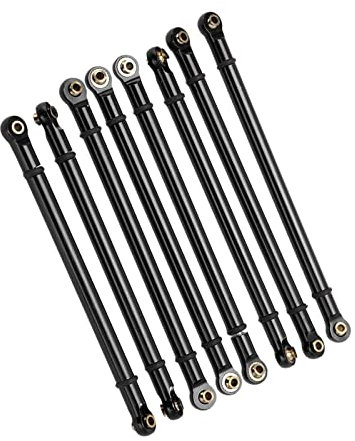 Cosiki Verbindungsstange aus Aluminiumlegierung, Upgrade-Teile für RC Raupen, kleine Größe, digitaler Steuervorgang durch Computer, hohe Widerstandsfähigkeit für (X006BL schwarz)