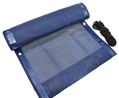 Tela de Repuesto Tumbona con 4 Goma Recambio Tumbona, Kit Repuestos Tumbona, 160 x 43 cm, Azul