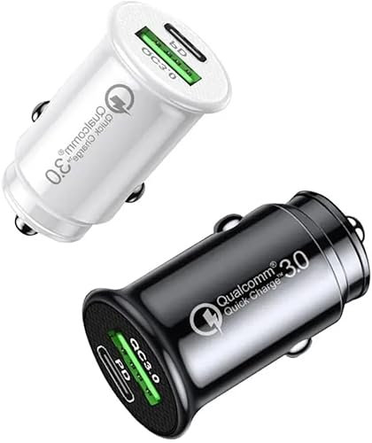 USB C Car Charger Adapter, Dual Port PD40W iPhone Car Charger Fast Charging, Mini USB C 12v USB Socket Cigarette Lighter USB Adapter for iPhone 16 Pro Max 15 Galaxy S25 Ultra iPad Pro
