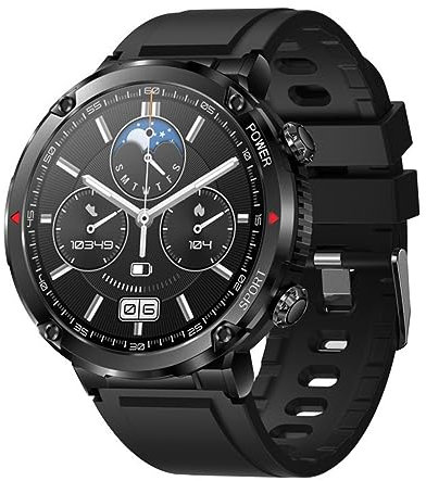 ASVILMilitary Smart Watch for Men,Answer Make Calls,Waterproof Watch with 22 Sports Modes Long Battary Heart Rate Sleep Monitor Spo2,1.6'' Tactical Smartwatch for Android,Green