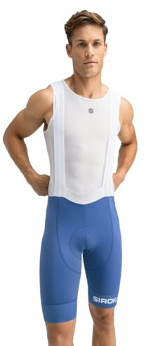 SIROKO Kurze BX Fahrrad-Trägerhose Herren Mehrbahnenschnitt Hohe Kompression Ultrafit Premium-Sitzpolster