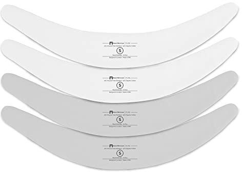 More of Me to Love Bio-Baumwolle Baucheinlage 4er Pack (2x Perlweiß und 2x Steingrau) (Small)