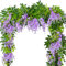 Warmiehomy Künstliche Glyzinien-Blumen, 4 Stück, 2,1 m, Rebe, Glyzinie, künstliche Blumen, Girlanden, DIY-Blumendekoration für Hochzeit, Party, Outdoor, Weihnachten und Neujahrsdekoration