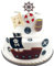 Essbare Tortendeko - Pirat - Fondant Kuchen Tattoo aus essbarem Zuckerpapier