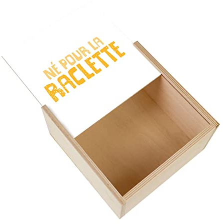 Fabulous Box aus Holz – für den Raclette Humor Witz Käse (11 x 11 x 3,5 cm)