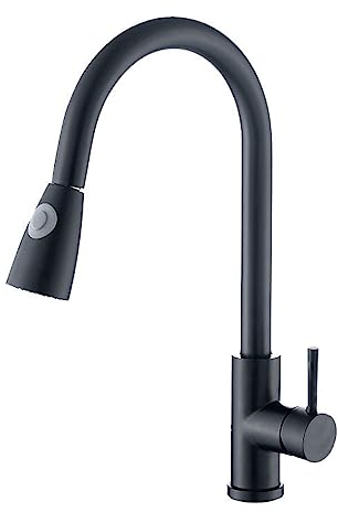 Versenkbare Küche versenkbare warm- und kaltausziehbare Armatur aus gebürstetem Edelstahl ohne Zulaufrohr