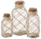 J-Line Decoration Vase Sable Coquillage Verre Transparent Large