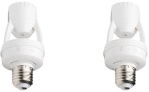 2 Satz PIR-Bewegungsmelder-Lichtsockel E27 Stecker Steckdose AC für Flur Abstellraum