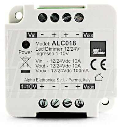 Slave dimmer per strisce led monocolore 12/24Vdc 10A comando con ingresso 1-10Vdc