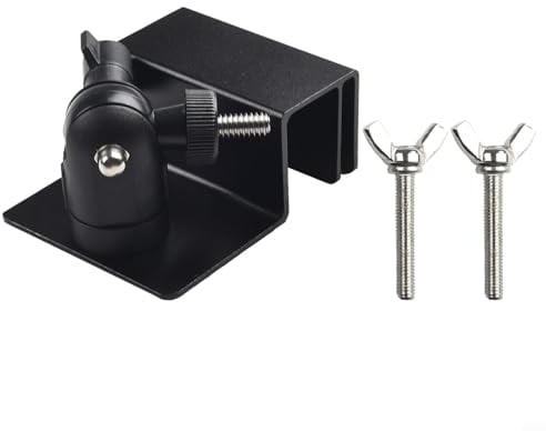 FUBESK 1 stücke Wetterfest Dachrinne Halterung für Ring Solarpanel - Wandhalterung Halterung Schraube Adapter Outdoor Mount Zubehör für Ring Solar Panel (Schwarz)