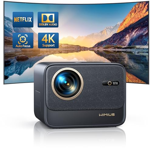Proiettore intelligente 【Official Netflix & Dolby Audio】 30000 lumen autofocus/correzione trapezoidale Proiettore 4K Supporta WiFi6 Bluetooth Full HD 1080P, 60Hz Videoproiettore per