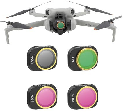 Fututech CPL ND MCUV ND/PL Filter für DJI Mini 4 Pro Filter für Drohne, kratzfest, hohe Übertragung, Zubehör (KitMCUV/CPL/ND32/64)