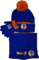 Ensemble Bonnet Gants cache cou DBZ (snood ou tour de cou double a l'interieur) (Ensemble bonnet + gants + snood Dragon Ball Super)