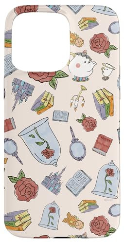 iPhone 15 Pro Max Disney Beauty and The Beast Enchanted Castle Print Case