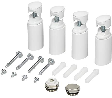 LuxeBath Staffa per Radiatori da Bagno Bianco per Modelli Dritti e Curvi Materiale di Montaggio Supporti per Scaldasalviette Fissaggi per Asciugasalviette Staffa di Montaggio per Radiatori