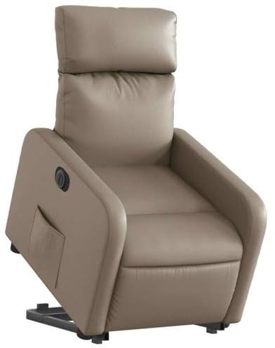 vidaXL Relaxsessel mit Aufstehhilfe Elektrisch Cappuccino Kunstleder