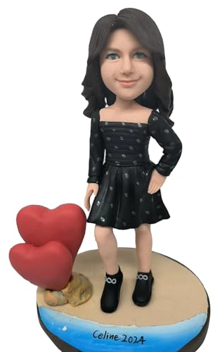 RODMAIE Individuelle Wackelkopf-Figuren, personalisierbar, für kleine Mädchen, personalisierter Wackelkopf basierend auf Ihrem Foto