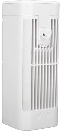 Zunate Desktop Air Cooler With 3 Speeds | Portable AC Fan, 120ml Water Tank, USB Misting Fan With Night Light & Hook for Bedroom Office