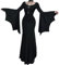 DINGJIUYAN Goth Long Dress Halloween,Vampire,Goth,Steam,Novelty,Exotic Costumes Black