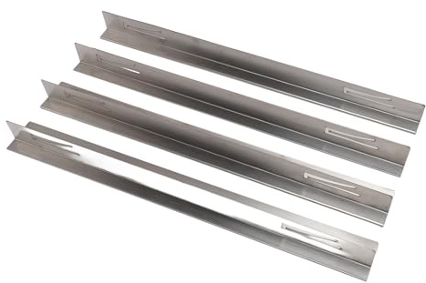 4PCS Stove Gap Cover, Stainless Steel Cooker Gap Cover Strips Stove Side Protectors Versatile Oven Gap Filler Guard Cooker Sides Gap Filler Kitchen Stove Counter Gap Covers for Kitchen