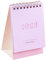 JEWEDECO Tischkalender 2023 Schreibtischkalender umgedrehter kleiner Kalender Mini Tischdekoration schülerkalender büroartikel Kleiner Kalender 2023 Notizen Desktop-Kalender Papier Rosa