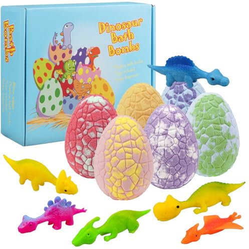 Jinlaili 6STK Badebomben Geschenkset, Dinosaurier Badebomben für Kinder, Badekugeln, Badezusatz Kinder, Natürlich Badekugel Badebomben, Schaumbad, Weihnachts Geburtstagsgeschenk für Mädchen Jungen (B)