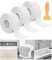 Lot de 3 rouleaux de bande d'étanchéité pour salle de bain, salle de bain, imperméable, pour toilettes, baignoire, douche, coin mural, cuisine avec outil d'étanchéité