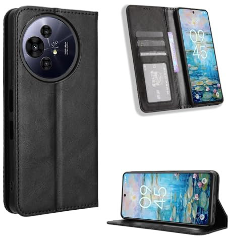 BellaCase Custodia TCL 50 NxtPaper 5G [Custodia Portafoglio] [Staffa] [Slot per schede] [Flip Cover Magnetica] Compatibile con Lo Smartphone TCL 50 NxtPaper 5G(Nero)