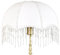 KYEQATY Vintage Lampenschirm mit Quasten Fransen Lampenschirm Kuppel Gewellter Lampenschirm Ersatz Antike Lampenschirme für E27 Tischlampen Stehlampen