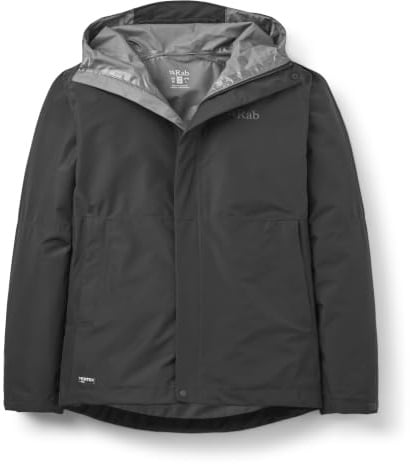 Rab Herren Downpour Jacke - Leichter wasserdichter Kapuzenmantel zum Wandern & Trekking | Leichter Regenmantel mit Kapuze, zum Wandern & Trekking