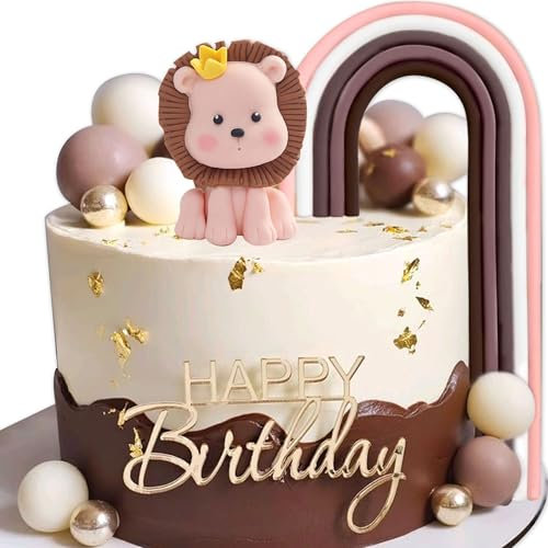 Brown Dschungel Kuchendeko 1. Geburtstag Lion Kuchen Topper Geschlecht Enthüllen Kuchen Dekoration Bär Baby Dusche Party Supplies Teddybär Dekoration
