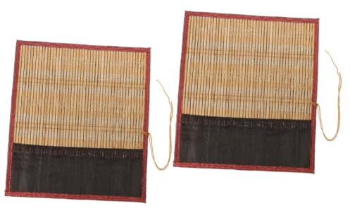 DIYEAH 2pcs Roll Fountain Pen Case Calligraphy Brush Pen Roll Wrap Stationery Pencil Bag