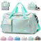 ZIOISNM Sporttasche Damen mit Schuhfach und Nassfach, Reisetasche Damen Glitzer Gym Bag saunatasche Reisetaschen Mädchen für Training, Reise & Wochenendtrips (Grün)