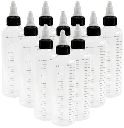 50Pcs 30ml -120ml Plastic Dropper Bottle Empty Squeezable Dropper Bottles Paint Refillable Bottle with Twist Top Cap Kit for Inks Oils Liquids Tattoo Pigment Ink Containers (120ML)
