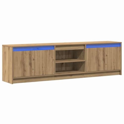 vidaXL TV-Schränk Braun 180 x 34 x 50 cm Holzwerkstoff, Moderner TV-Schrank, platzsparende Aufbewahrung, multifunktionaler Stand, stylisches Möbel-Set