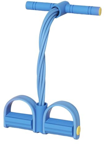 Zahoken Fußpedal Widerstandsband mit Griff,Sit-Up Trainer - 8-Fach Tube Elastik Stretch Trainer Mit Griffen Für Bauch Beine Arme Rücken Training Yoga Zuhause Frauen Männer