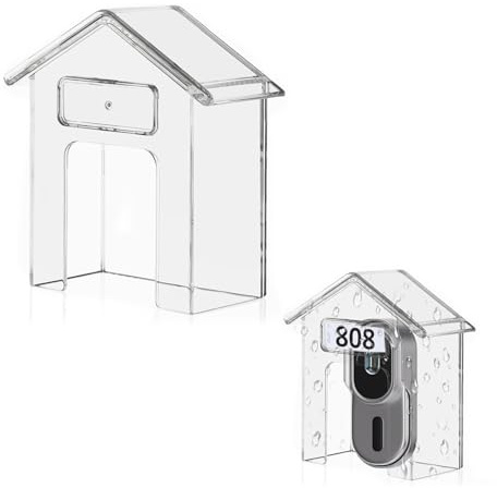 Couvercle Étanche Transparente pour Bouton de Sonnette,Couvercle en Plastique Résistant aux Intempéries pour Sonnettes d'Extérieur avec Cache-Plaque, Facile à Installer pour Les Boutons De Sonnette