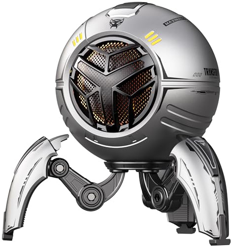 Transformers TF-Y17Pro Altavoz Bluetooth TWS Mecha, controlador de alta fidelidad de 10 W, altavoz RGB portátil con soporte de tres pedales plegable desmontable, 2000 mAh, decoración de escritorio