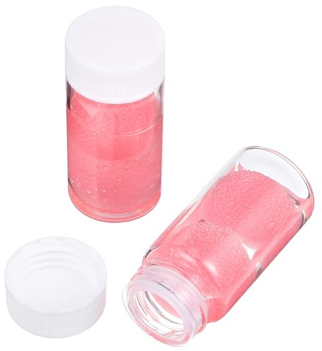 INOOMP Tweezers Cleaner Kit 2Pcs with Spongeballs Practical Lash Glue Remover for Eyelash Extension Tools Pink PP Material