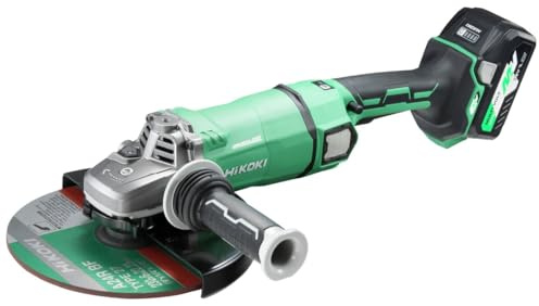 HiKOKI G3623DAJAZ 36 V Cordless Brushless 230 mm disc Grinder with Trigger Switch and Brake with 2X Batteries and Charger in Carry Case