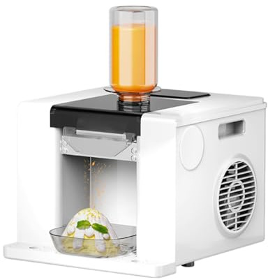 Acentesoft Máquina De Hielo Comercial Y Máquina para Bingsu Produce 60 Kg/Día De Hielo Triturado Y Nieve para Bingsu Y Smoothies, Restaurantes Y Cafeterías(White)